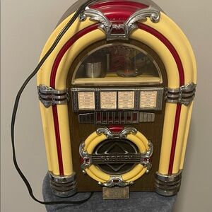 Retro Yellow and Red Jukebox